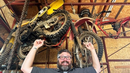 Three Old Dirt Bikes Were Hanging From the Rafters, They're Finally Getting Restored
